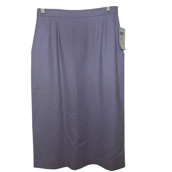 Vintage Evan Picone 100% Wool Pencil Skirt Lavender Size 10 NWT USA - Picture 2 of 9